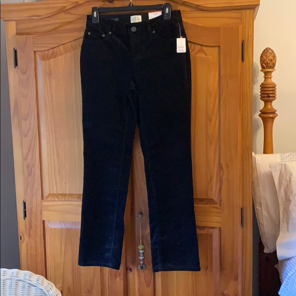 St. John’s Bay Petite Black Corduroy Pants Size 8P